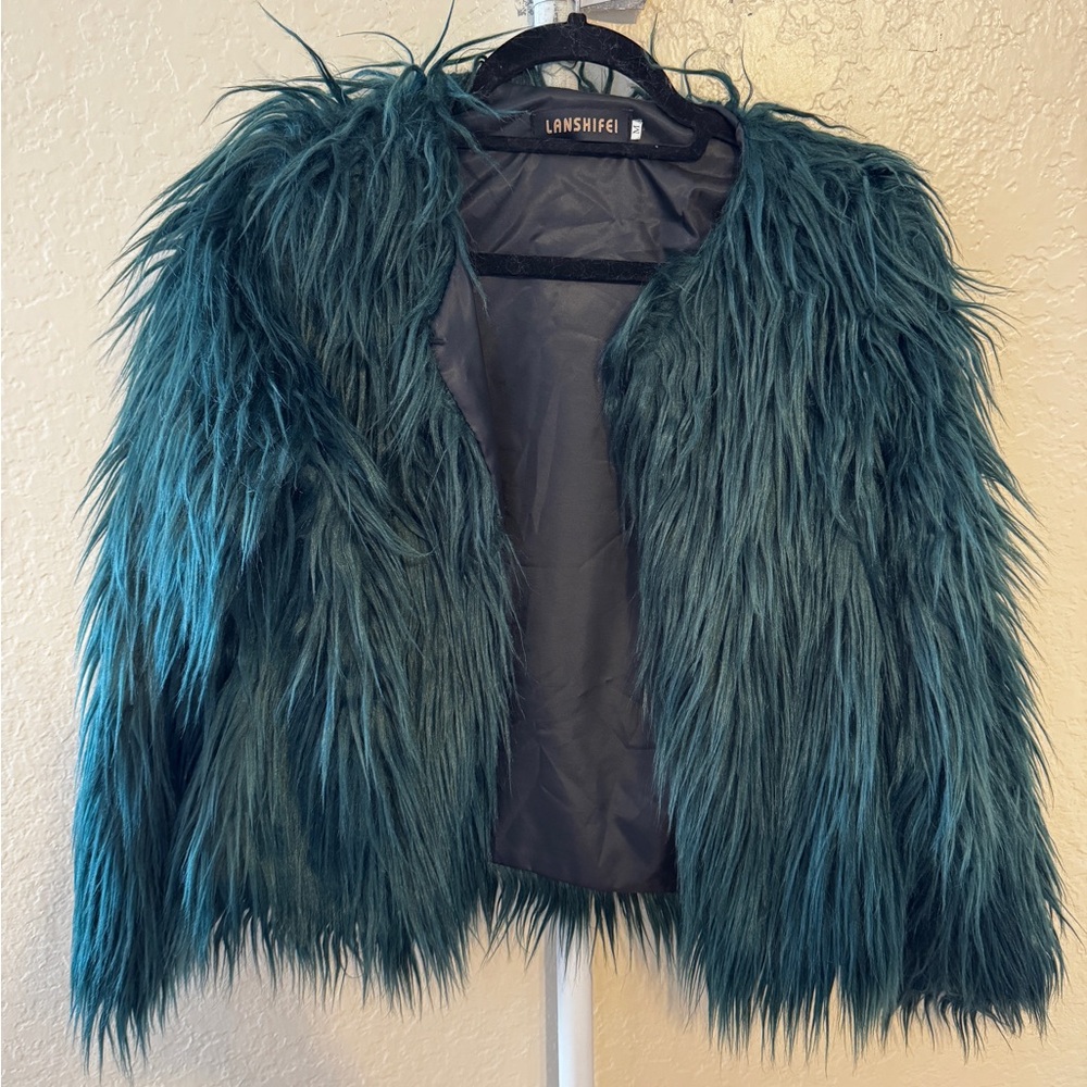 Forest Green Faux fur